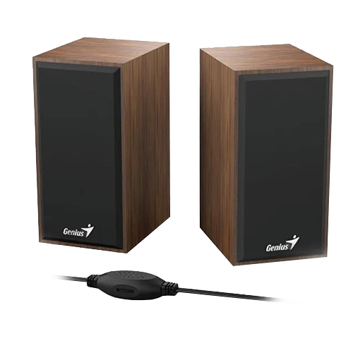 PARLANTE GENIUS WOOD RMS 6W DARK COFFEE (SP-HF180 WOOD USB)