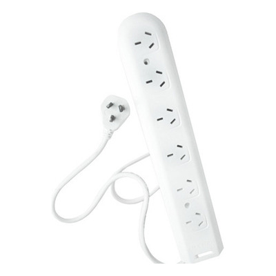 Zapatilla Electrica Multinorma c/Tecla 6 Tomas - Cable 1,5m (NM-ZP6)