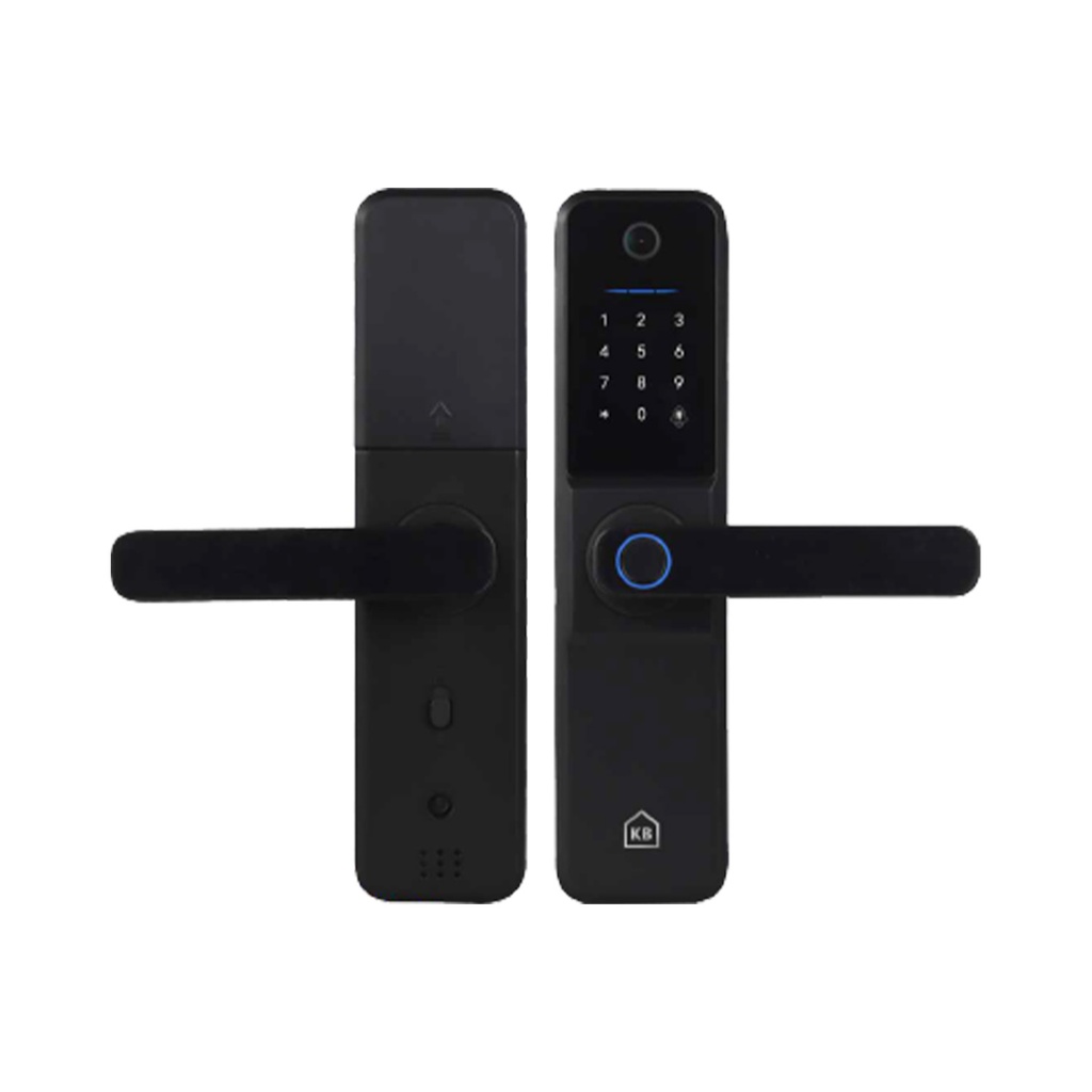 Cerradura Eléctrica Kanji Black W976 WiFi App Huella Digital Cámara Exterior Negro (W976)