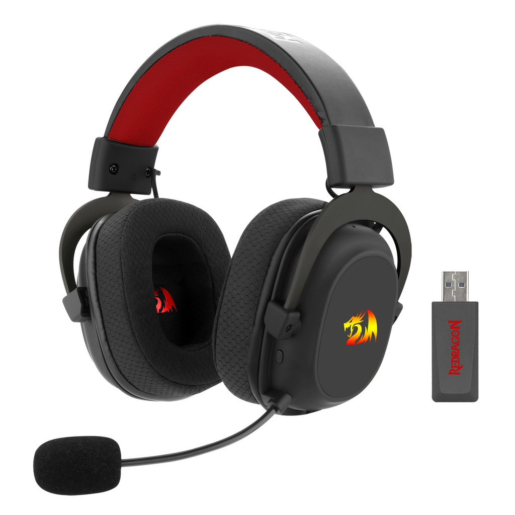 Auricular REDRAGON ZEUS PRO VIRTUAL 7.1 CONNECTION USB WIRE-WIRELESS LED BLACK (H510-PRO) (6950376718808)
