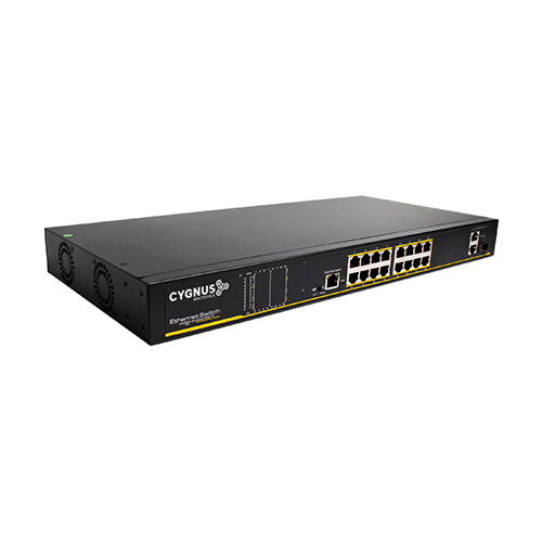 SWITCH CCTV ETHERNET 16 PUERTOS POE CYGNUS (S1016-200)