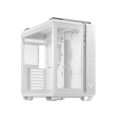 GABINETE ASUS TUF GAMING GT 502 HORIZON WHITE (Ancho x Alto x Profundidad 285 x 450 x 446 mm ) (GT502 FV/WHT/TG)