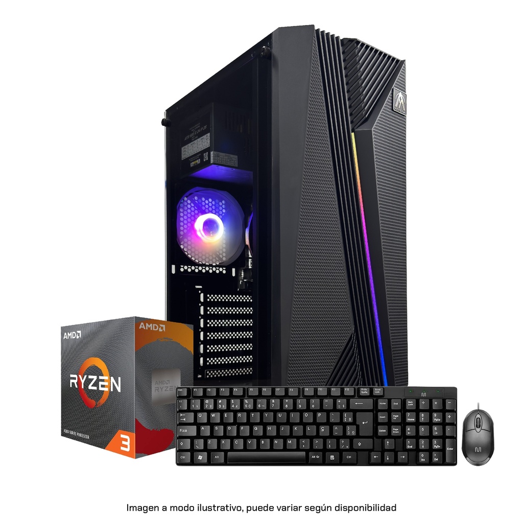 PC Gamer Ryzen 3 3200G 16GB RAM 480GB SSD WiFi Gabinete RGB 650W Kit