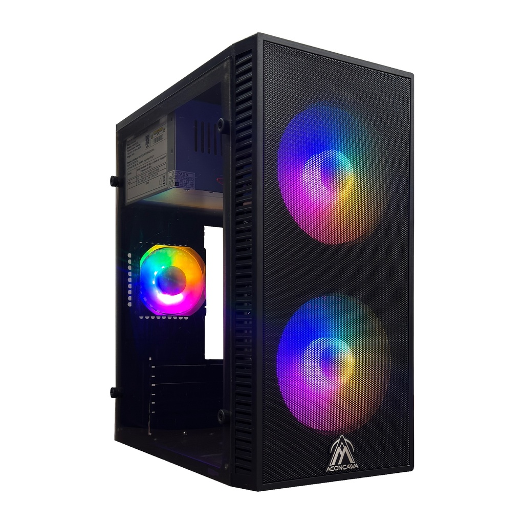 Gabinete Aconcawa Voltix v2 M-atx 3 coolers RGB (GB-KIT007)