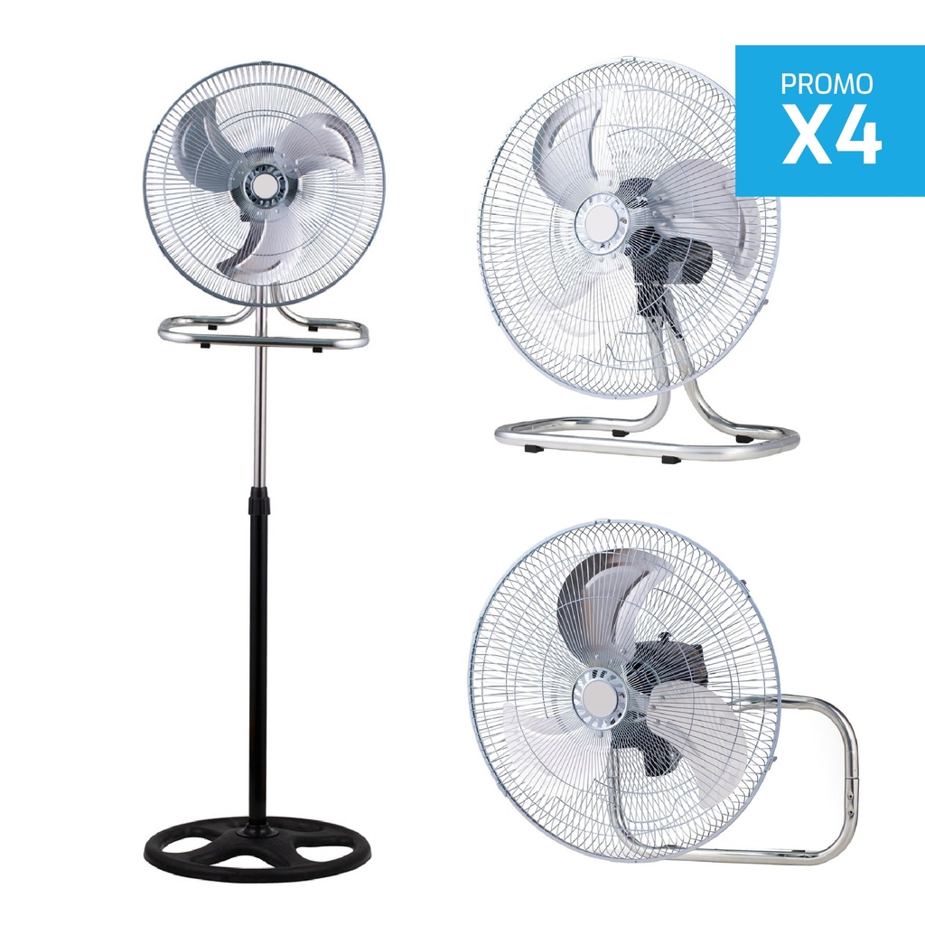Combo cuatro ventiladores Aconcawa Kjh-fh1811 turbo de pared 18" 3 en 1