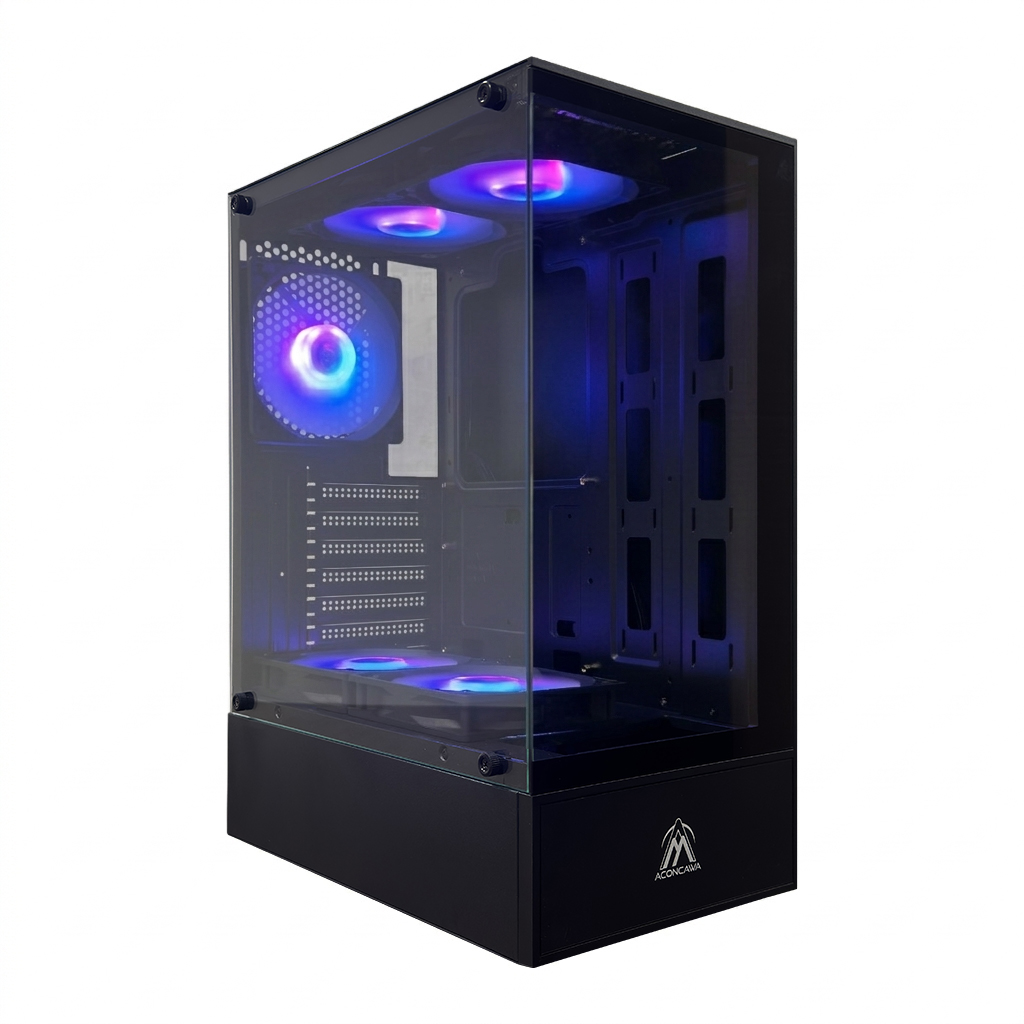 Gabinete Aconcawa Ender ATX 5 coolers RGB (GB-KIT008SF)