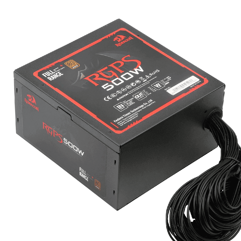 FUENTE 500W REDRAGON 80 PLUS BRONZE RGPS (GC-PS001) (6950376753571) Outlet