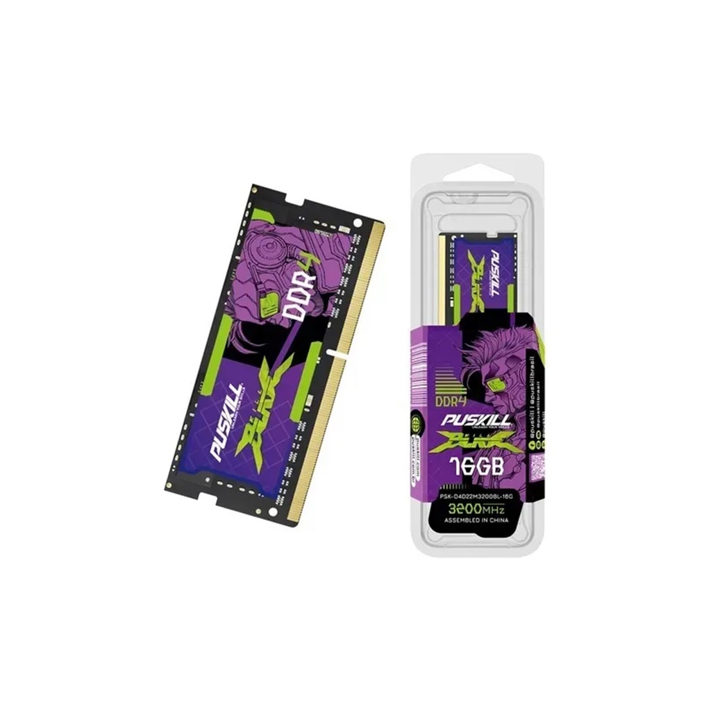 Memorias SO-DIMM DDR4 16384MB 16GB 3200MHZ PUSKILL KILLBLADE BLISTER (PSK-D4D22M3200BL-16G)
