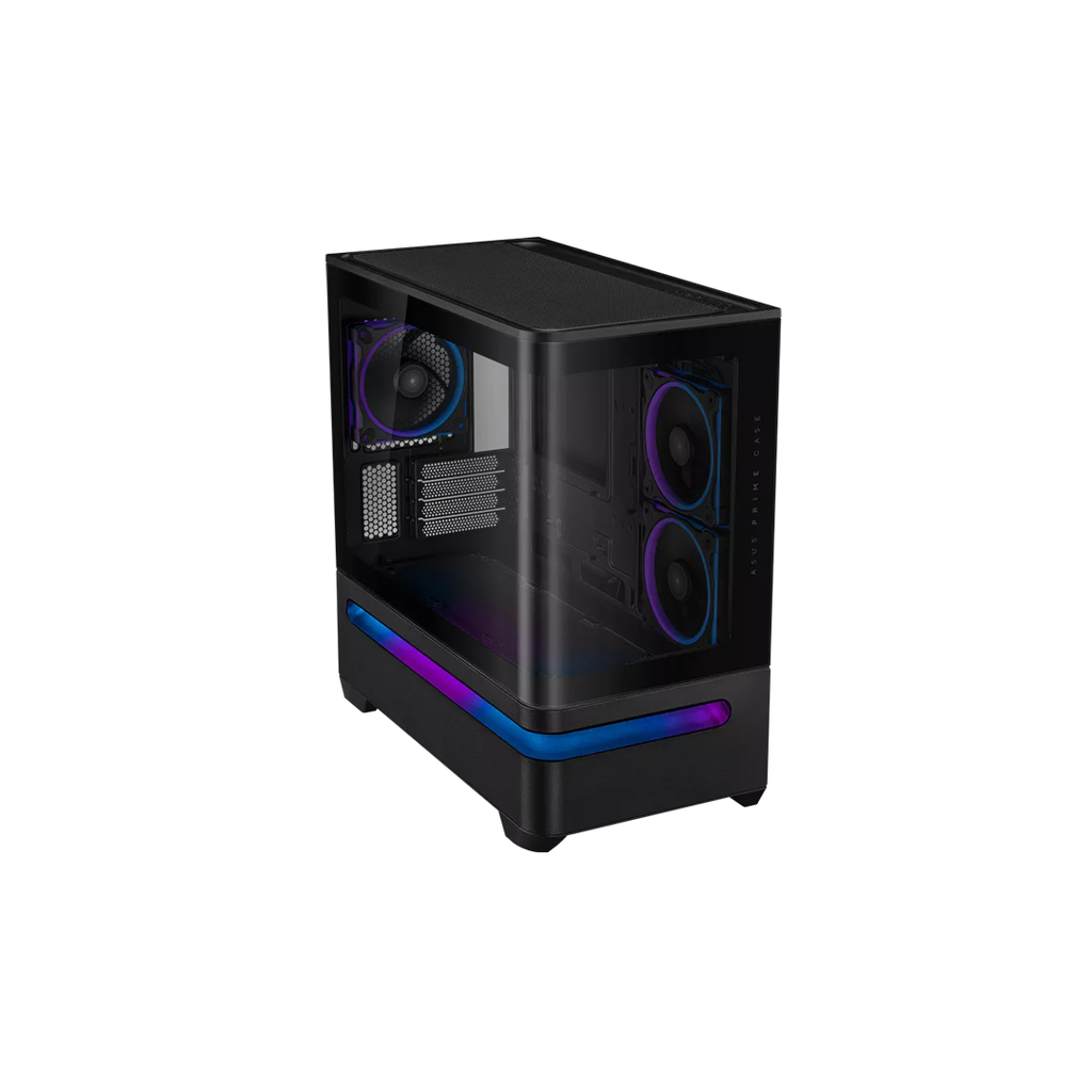 Gabinete gamer Asus Prime Case AP202 ARGB vidrio templado M-ATX Negro (AP202/BK/TG/ARGB)