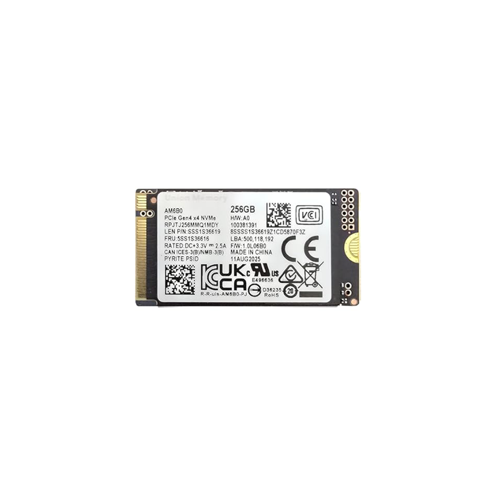 DISCO SOLIDO SSD UNION MEMORY 256 GB AM6B0 M2.2242 NVME (SSS1S36619) OEM + ADAPTADOR M2.2280 DE ALUMINIO