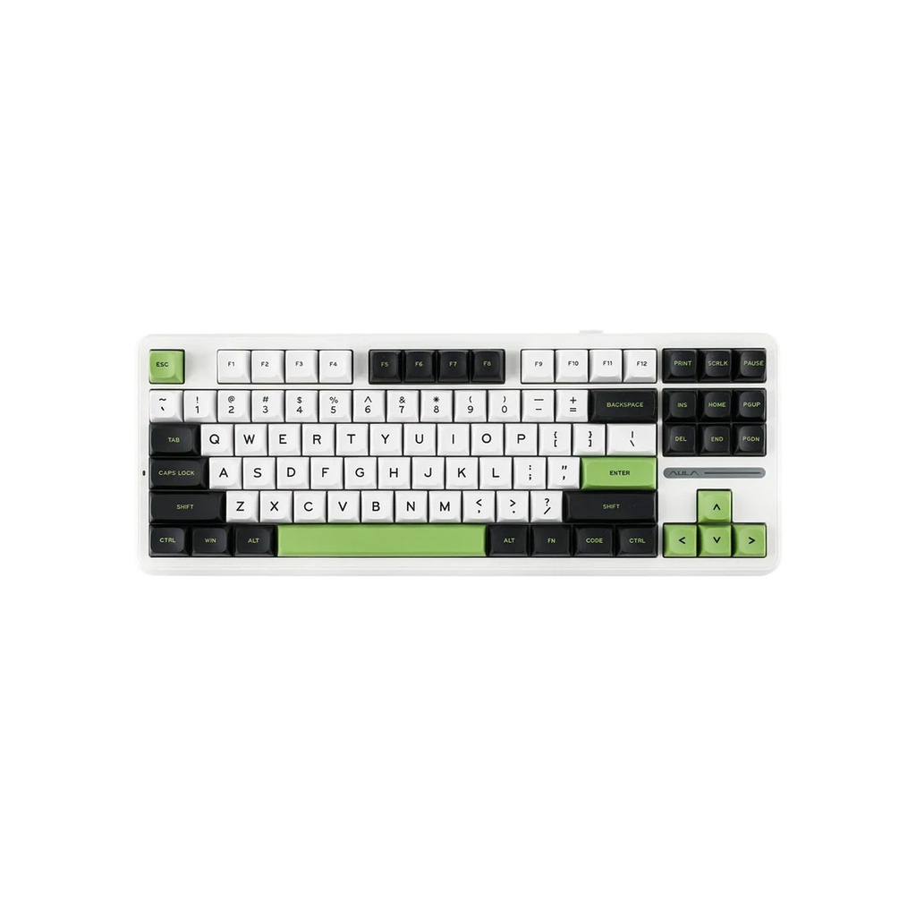Teclado Mecanico Aula F87 Inalambrico verde (6948391208619)