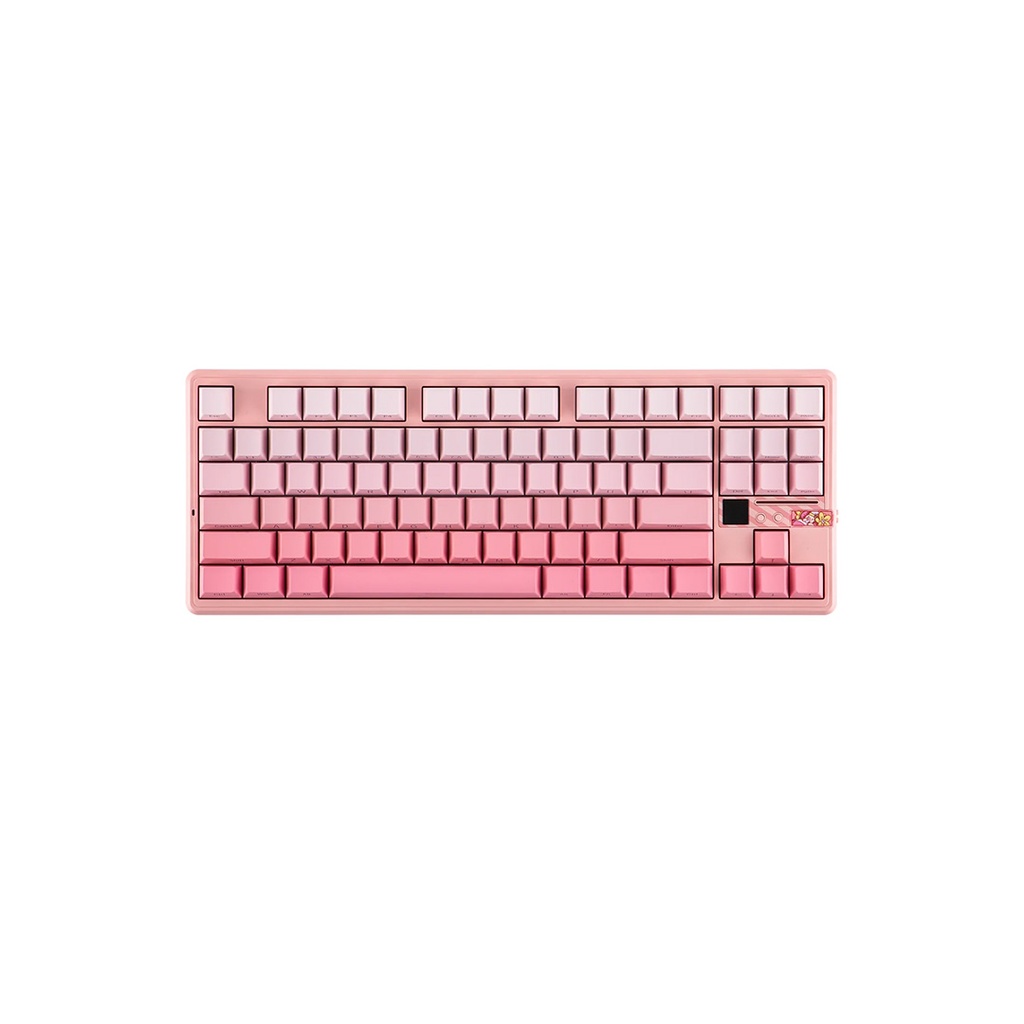 Teclado Mecánico AULA F87 Pro V2 TKL 87 Teclas RGB Tri-Modo Bluetooth 2.4GHz USB-C 8K Polling Rate Degradado Rosa