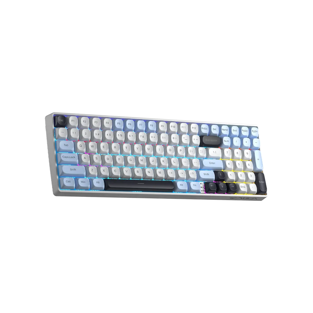 Teclado Mecánico Aula S100 Pro Tri-Mode RGB Switch Brown white-blue light-purple (6948391205755)