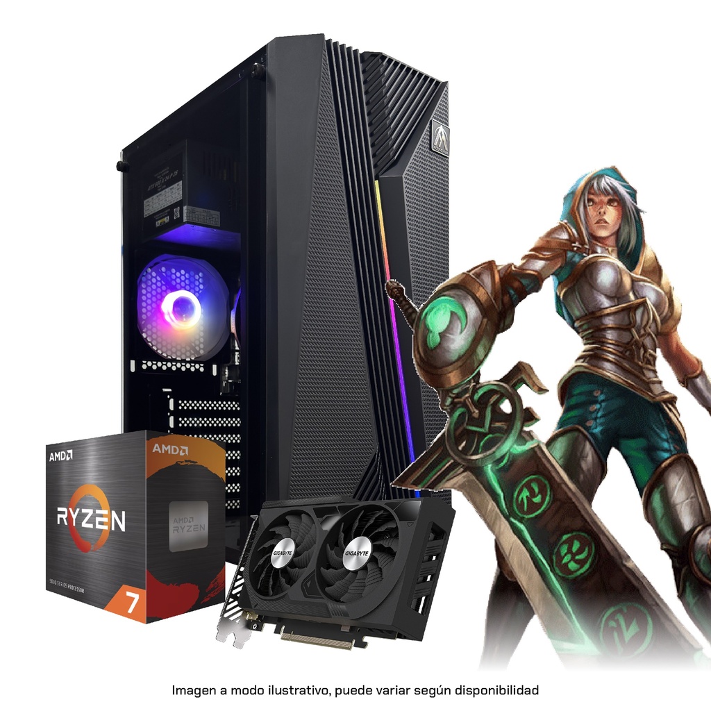 PC AMD Ryzen 7 5700G 32GB 480GB RTX 5050 RGB Jarvis