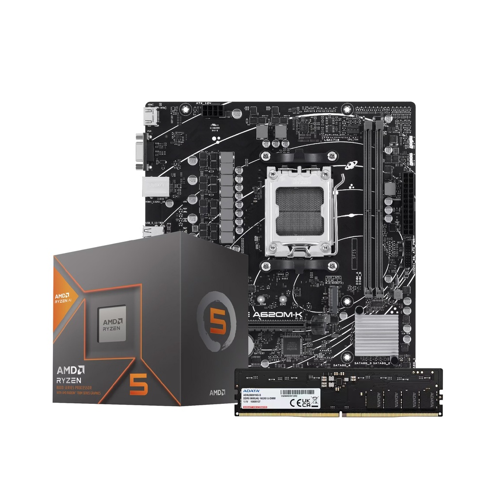 Combo Actualización PC Ryzen 5 8600G + mother A620 + RAM 16GB