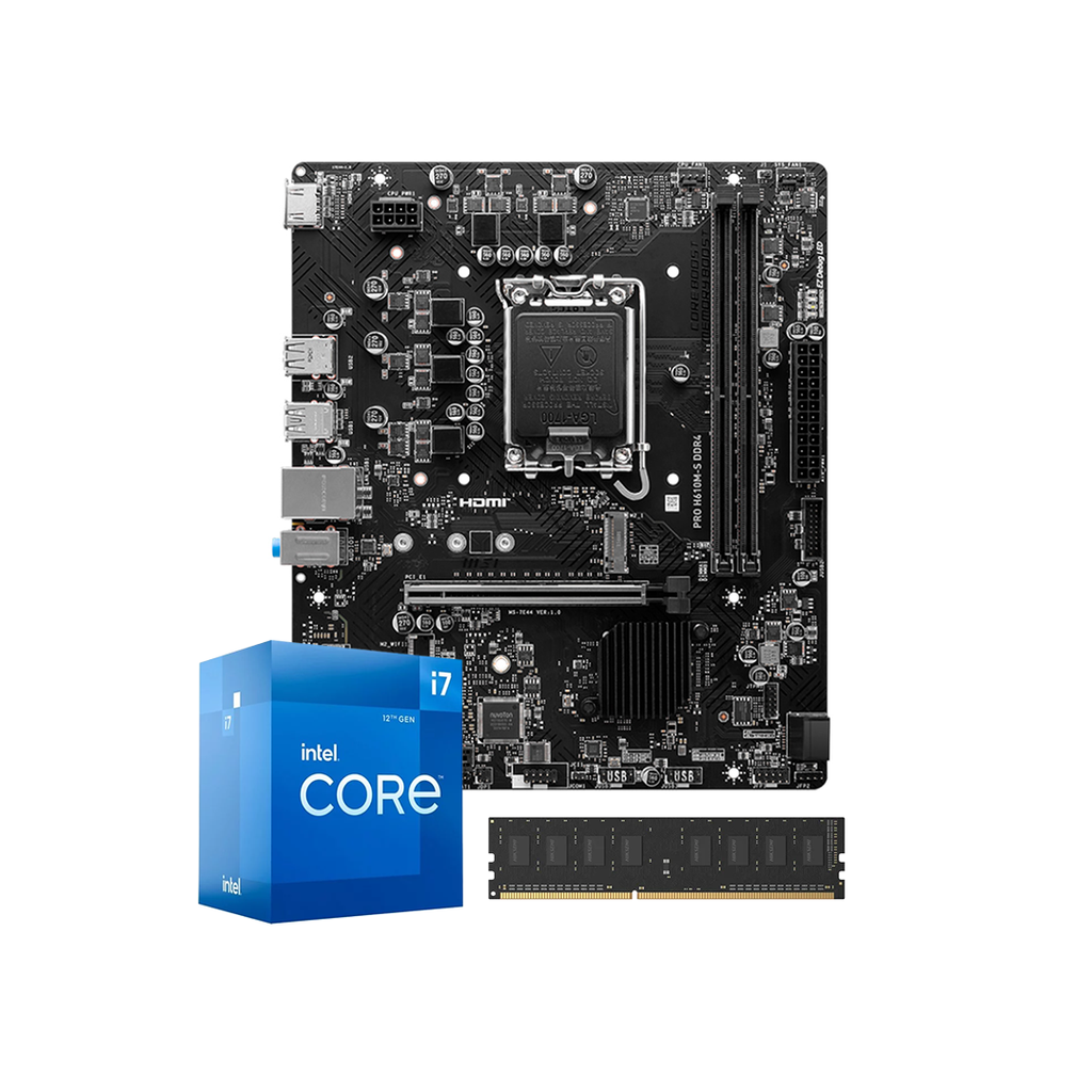 Combo Actualización PC Core i7-12700 + mother H610 + RAM 16GB