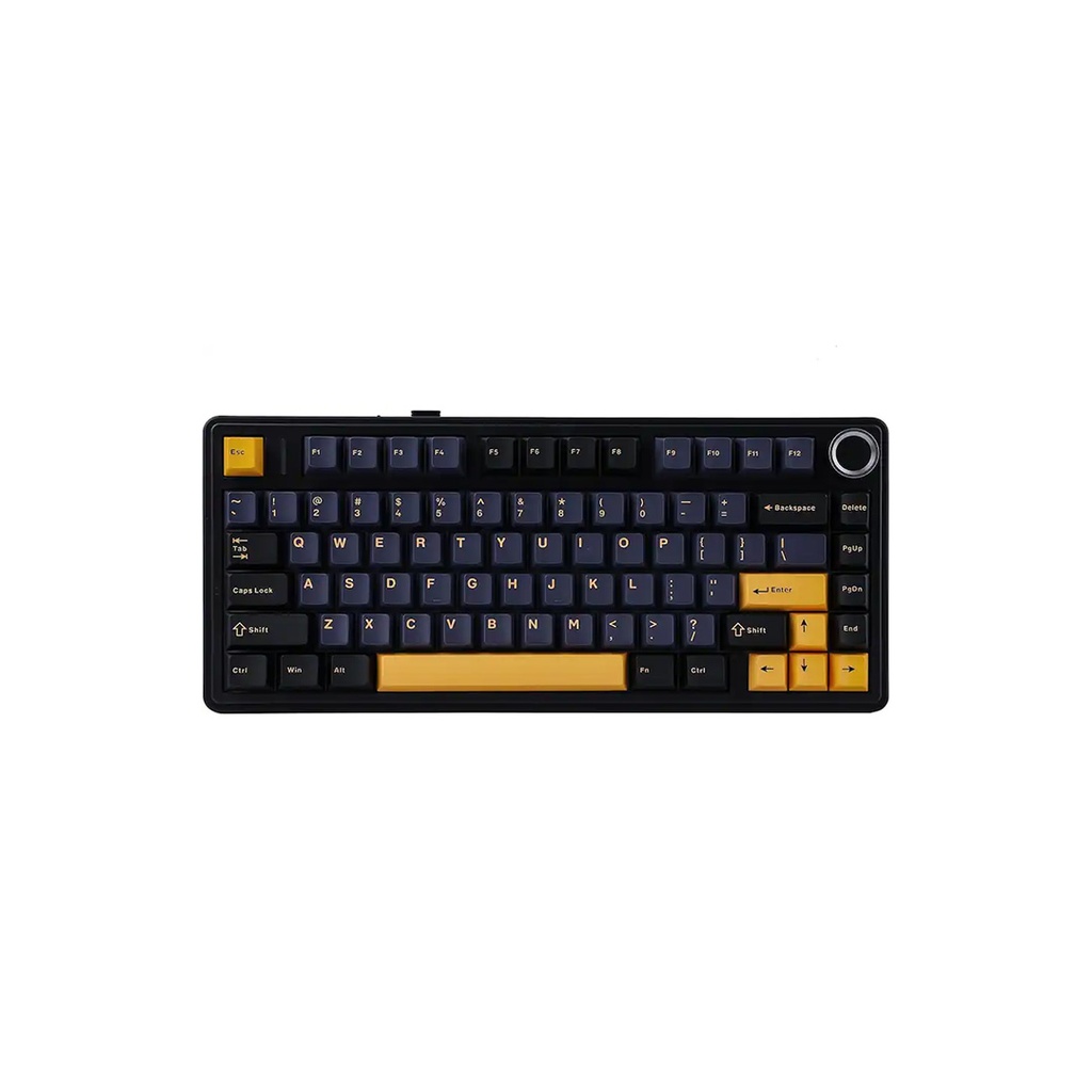 Teclado Mecanico Aula F75 BLACK DARK BLUE ORANGE WIRELESS Inalámbrico (6948391296913)