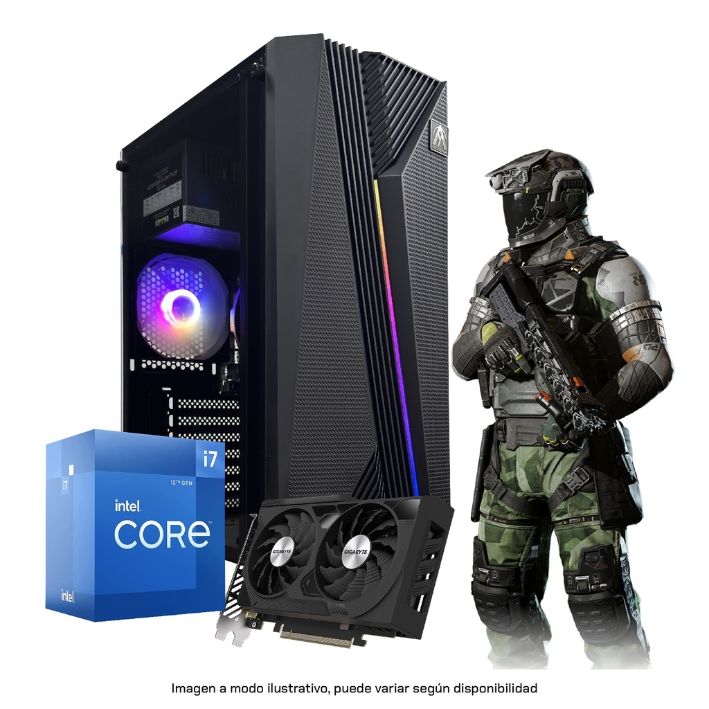 PC Gamer Intel Core i7 14700 16GB RAM 960GB SSD RTX 5050 WiFi Gabinete RGB 750W