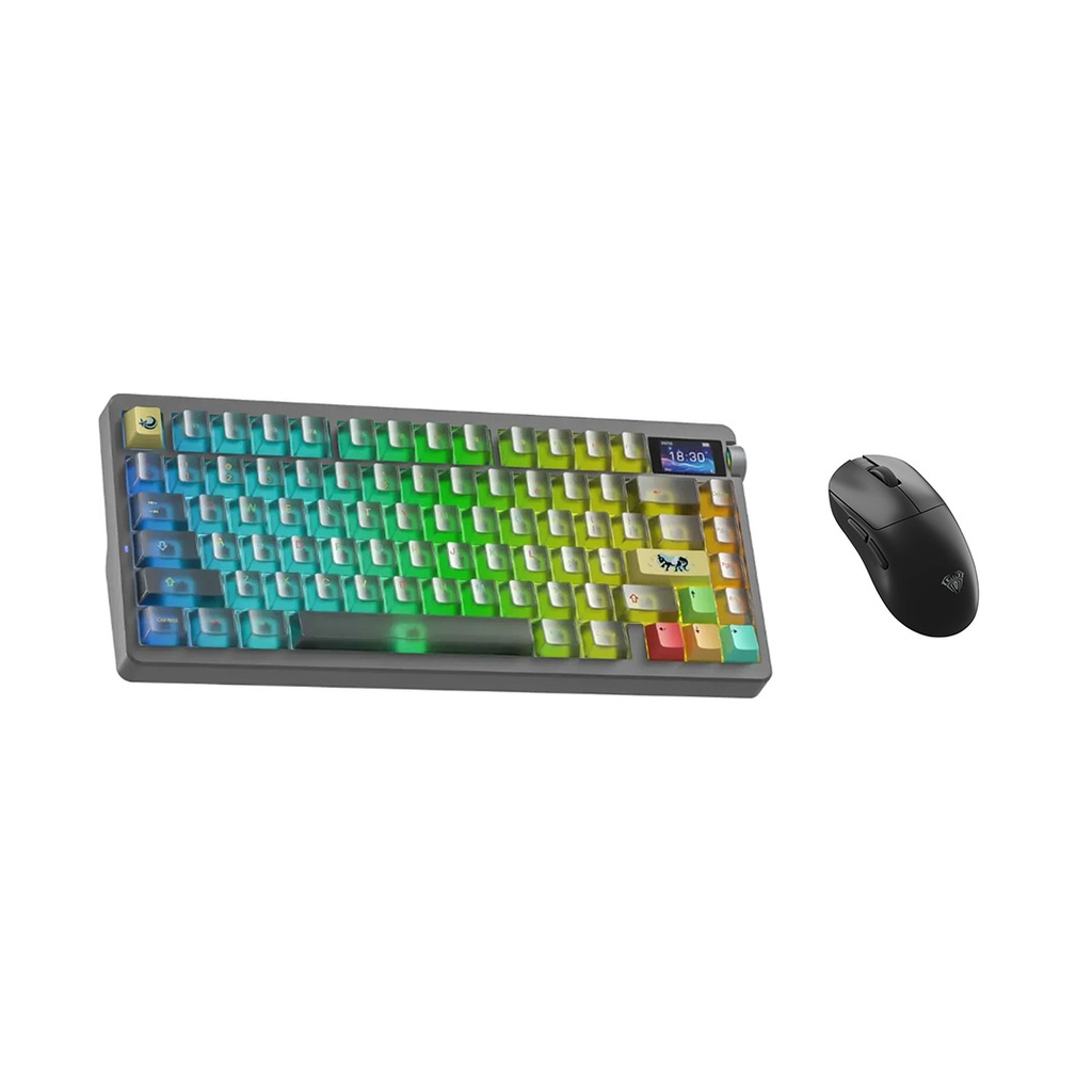 Combo Gamer RGB Teclado & Mouse AULA Nova 75 Vector + V9 PRO BLACK
