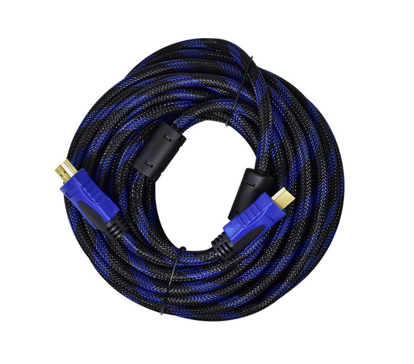 Cable Hdmi Nisuta De 15M V1.4 Con Filtros 1080P Malla De Tela (NSCAHD15M)