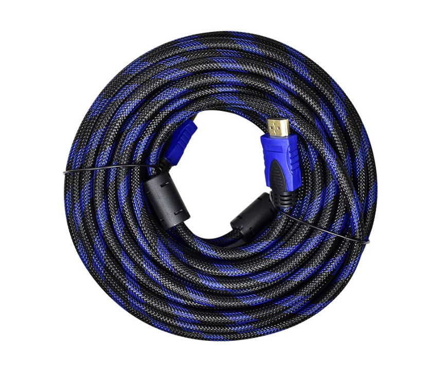 Cable Hdmi Nisuta De 20M V1.4 Con Filtros 1080P Malla De Tela (NSCAHD20M)