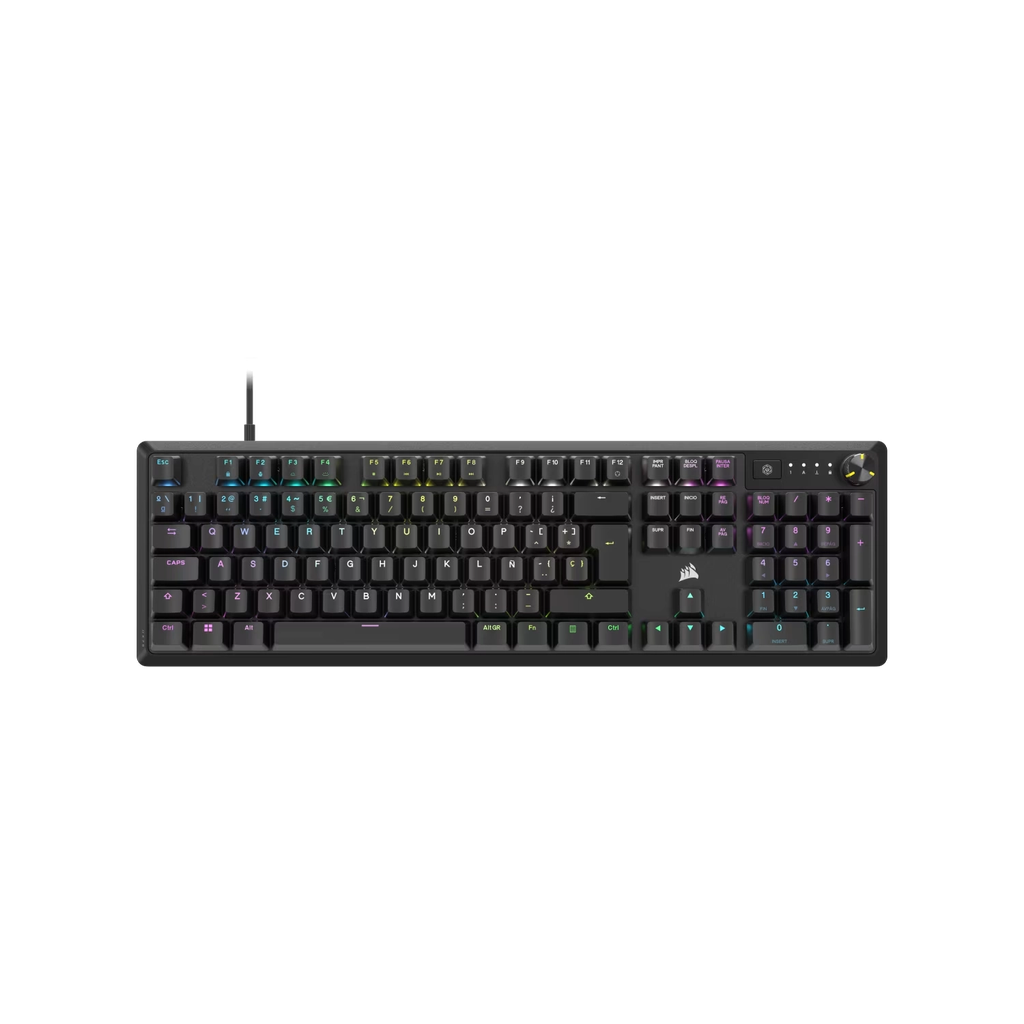 Teclado gamer mecánico CORSAIR K70 CORE RGB: Negro (EN)