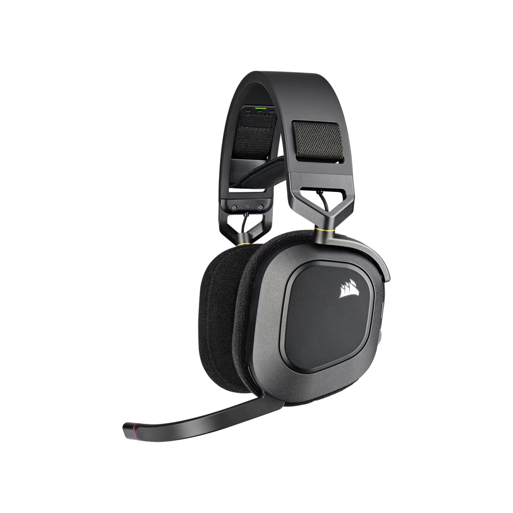 Auricular gaming Corsair HS80 RGB wireless con audio espacial - carbón