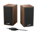 PARLANTE GENIUS WOOD RMS 6W DARK COFFEE (SP-HF180 WOOD USB)