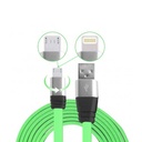 Int Co Cable Usb (M) A Dual Lightning Micro Usb 1M Verde (09 084)