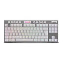 Teclado REDRAGON K622W HORUS TKL WHITE TIPO USB WIRED RGB MECANICO LATINO SWITCH DUST-PROOF RED (K622W-RGB) (6950376713063)