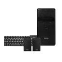 Gabinete ATX KANJI CYCLO Black Kit Teclado Mouse Parlantes Fuente 600W