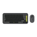 Kit de teclado y mouse Logitech Pop Icon Combo 920-013052 grafito y verde