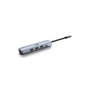 Hub adaptador Genius USB-C (M) a puerto RJ45 + 3 puertos USB 3.0 (H) + puerto USB-C de carga 5V 3A (UH-545 IRON GREY)