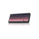 Teclado Mecánico AULA F75 75% 80 Teclas Degradado Rosa RGB Tri-Modo Bluetooth 2.4GHz USB-C Switch Leobog Reaper