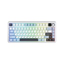 Teclado Mecánico AULA F75 Max 75% 80 Teclas RGB Tri-Modo Bluetooth 2.4GHz USB-C Pantalla TFT Switch Leobog Reaper (6978080501158)