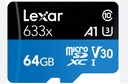 Tarjeta Memoria Micro Sd 64GB Lexar 633x - C10 A1 U3 V30 (LMS0633064G-BNNNG)