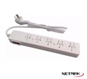 Zapatilla Electrica Multinorma c/Tecla 5 Tomas - Cable 1,5m (NM-ZP5)