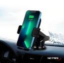 Soporte Celular Brazo Extensible Qi Fast Charge 15W Se adhiere a Parabrisas y Tableros (NM-HC42)