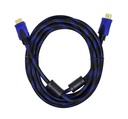 Cable Hdmi Nisuta De 3M V1.4 Con Filtros 1080P Malla De Tela (NSCAHD3M)